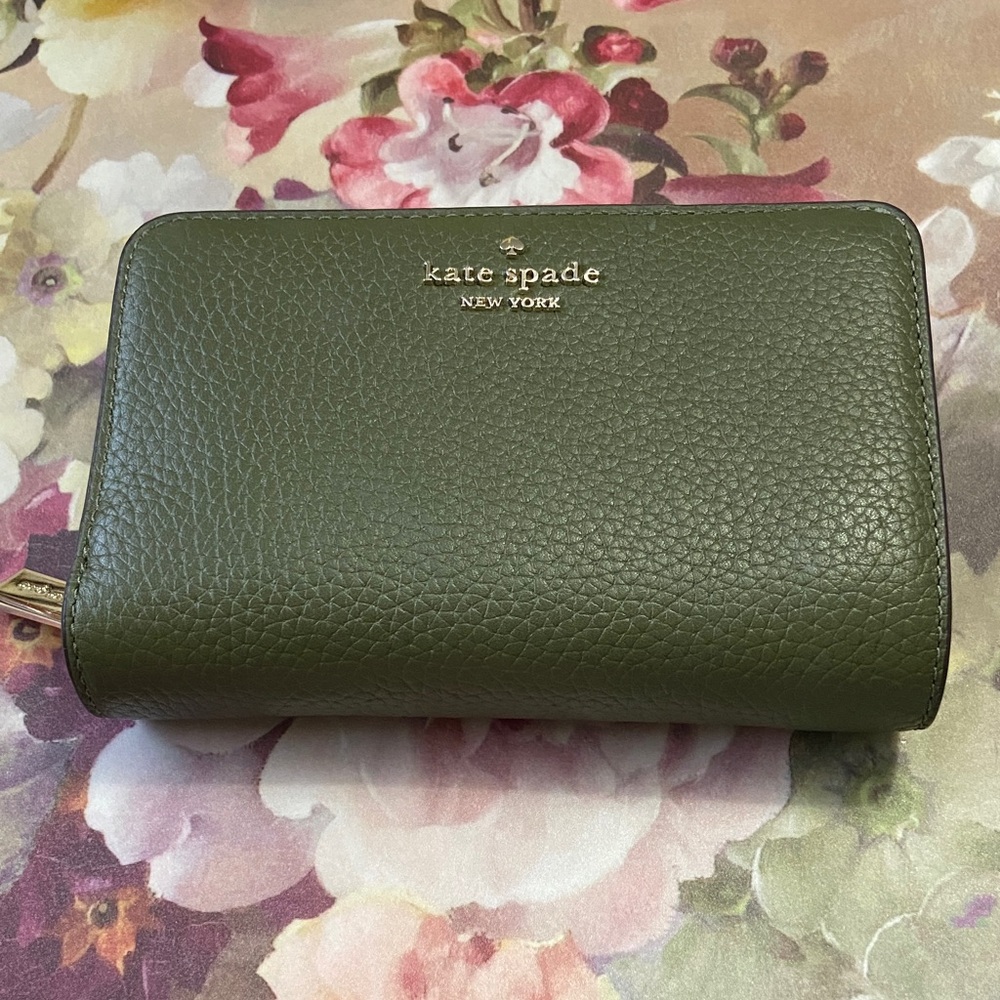 Kate Spade Olive Green Leather Wallet